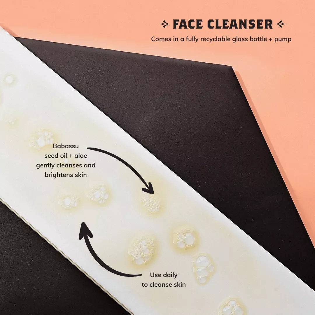 Face Cleanser, 4oz glass with pump - Off the Bottle Refill Shop