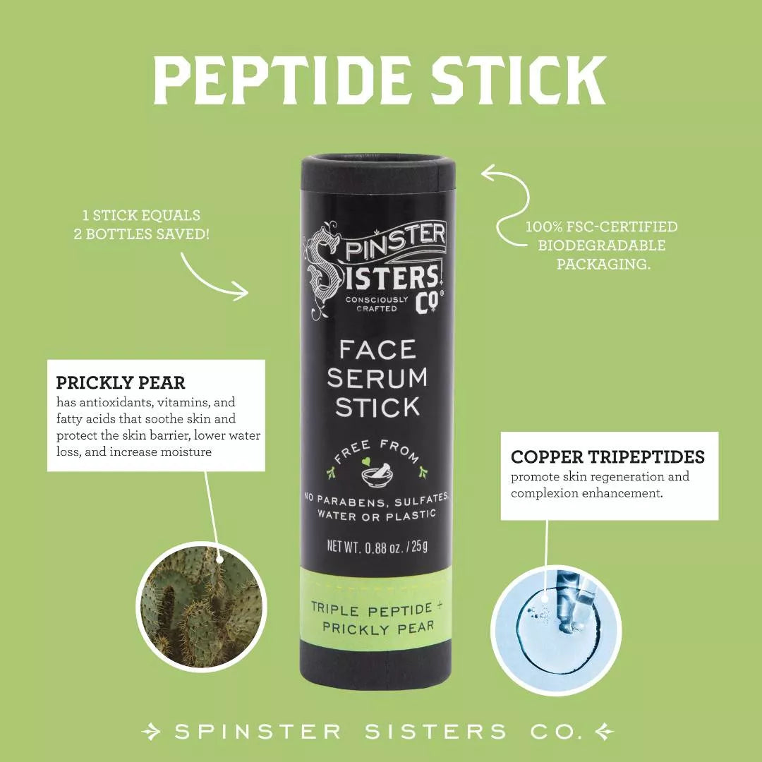 Face Serum Stick - Triple Peptide + Prickly Pear - Off the Bottle Refill Shop