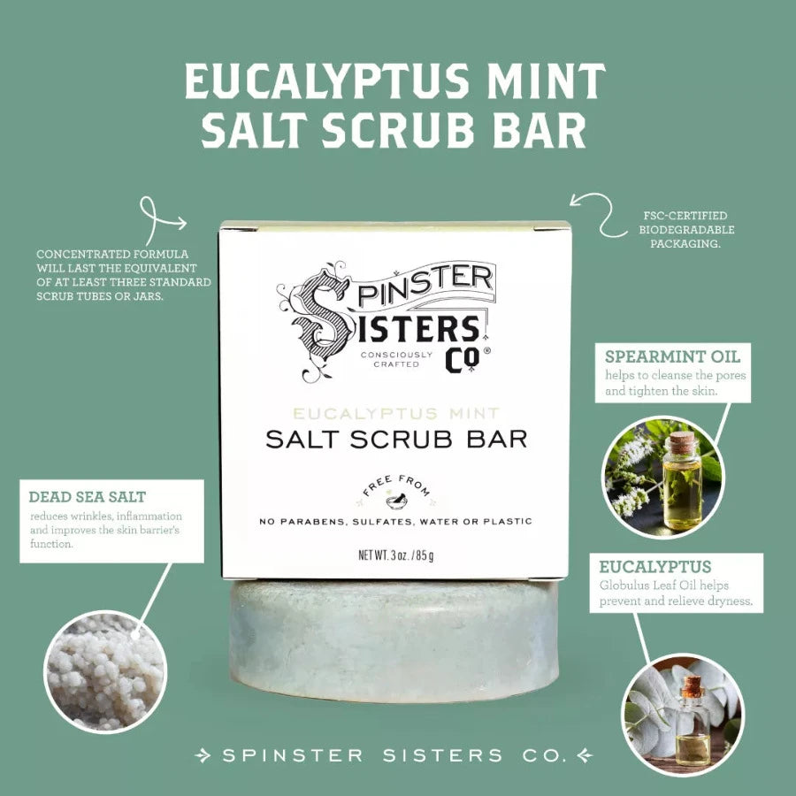 Eucalyptus Mint Salt Scrub Bar - Off the Bottle Refill Shop