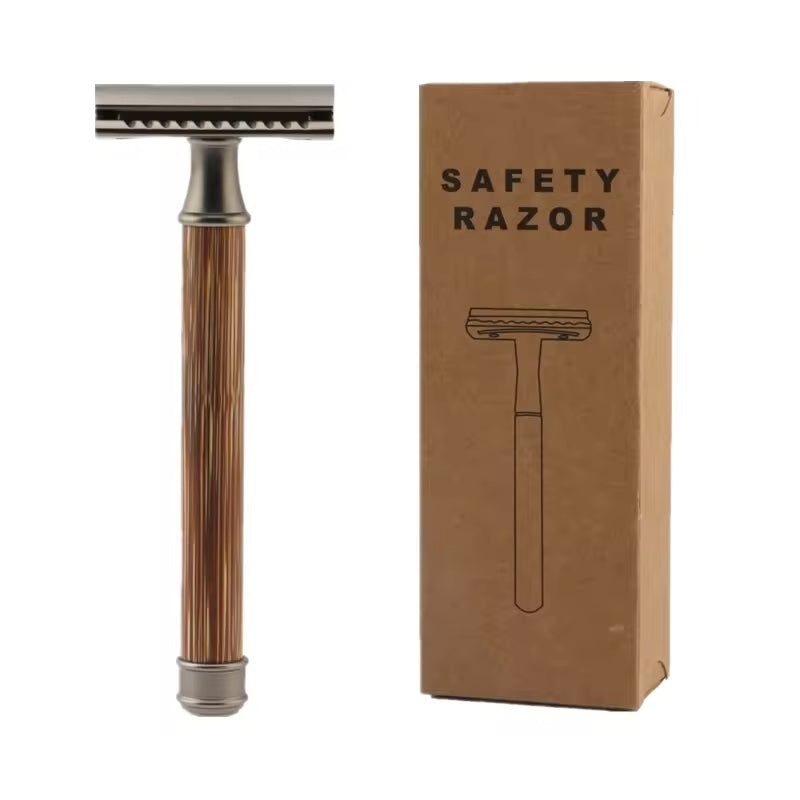 Metal Safety Razor - Wooden Handle