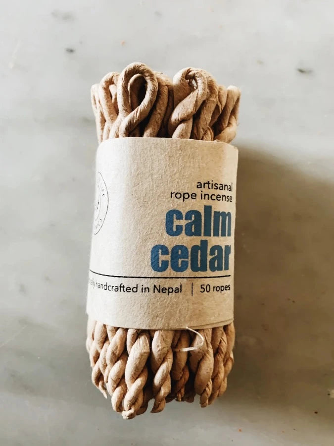Rope Incense, CALM CEDAR, Essence of Life (50 ropes) - Off the Bottle Refill Shop