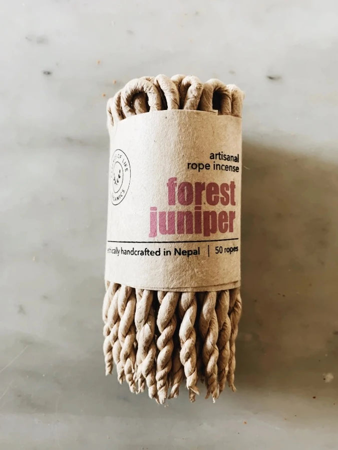 Rope Incense, FOREST JUNIPER, Essence of Life (50 ropes) - Off the Bottle Refill Shop