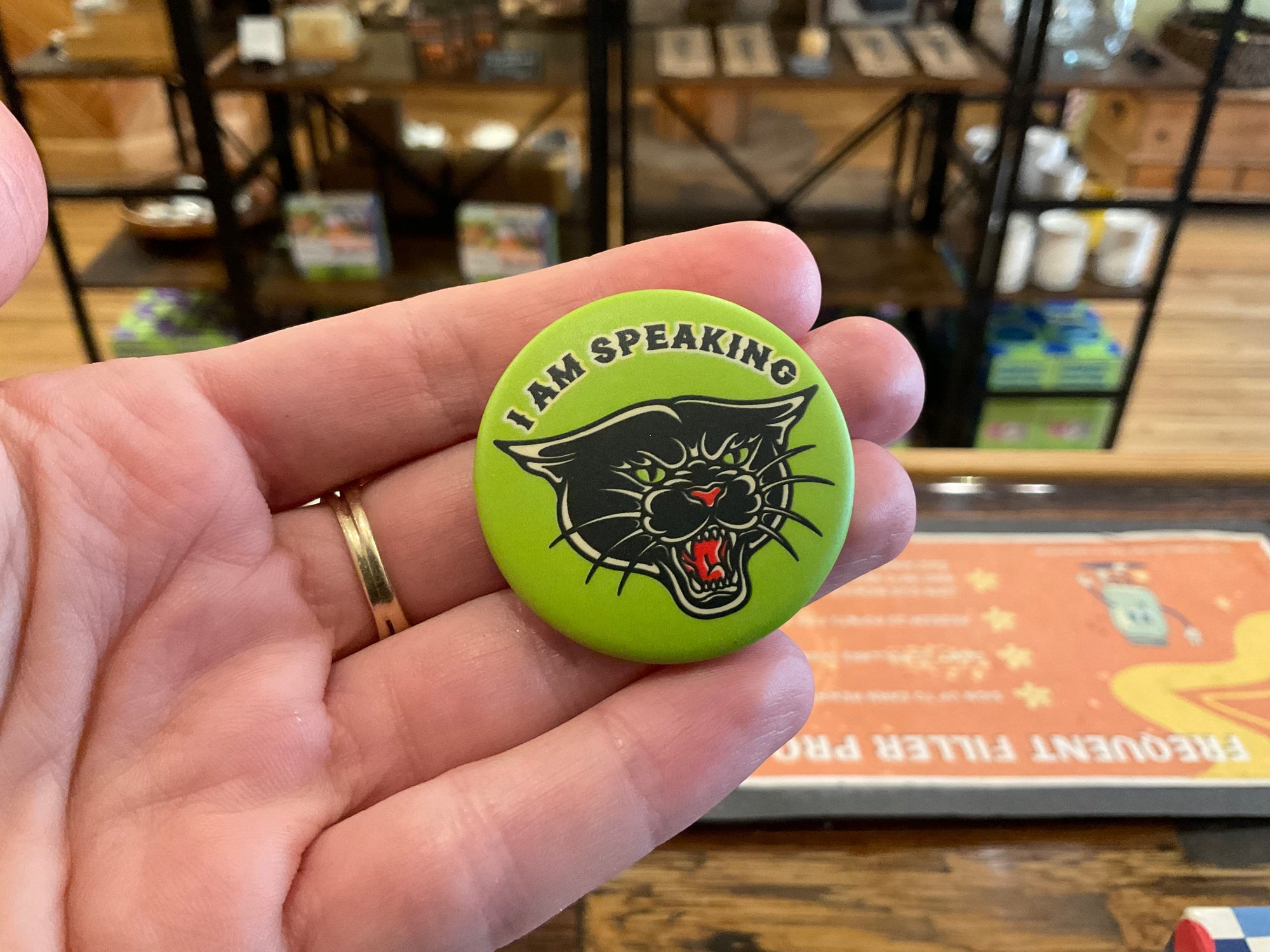 Mourning Breath Button Pin
