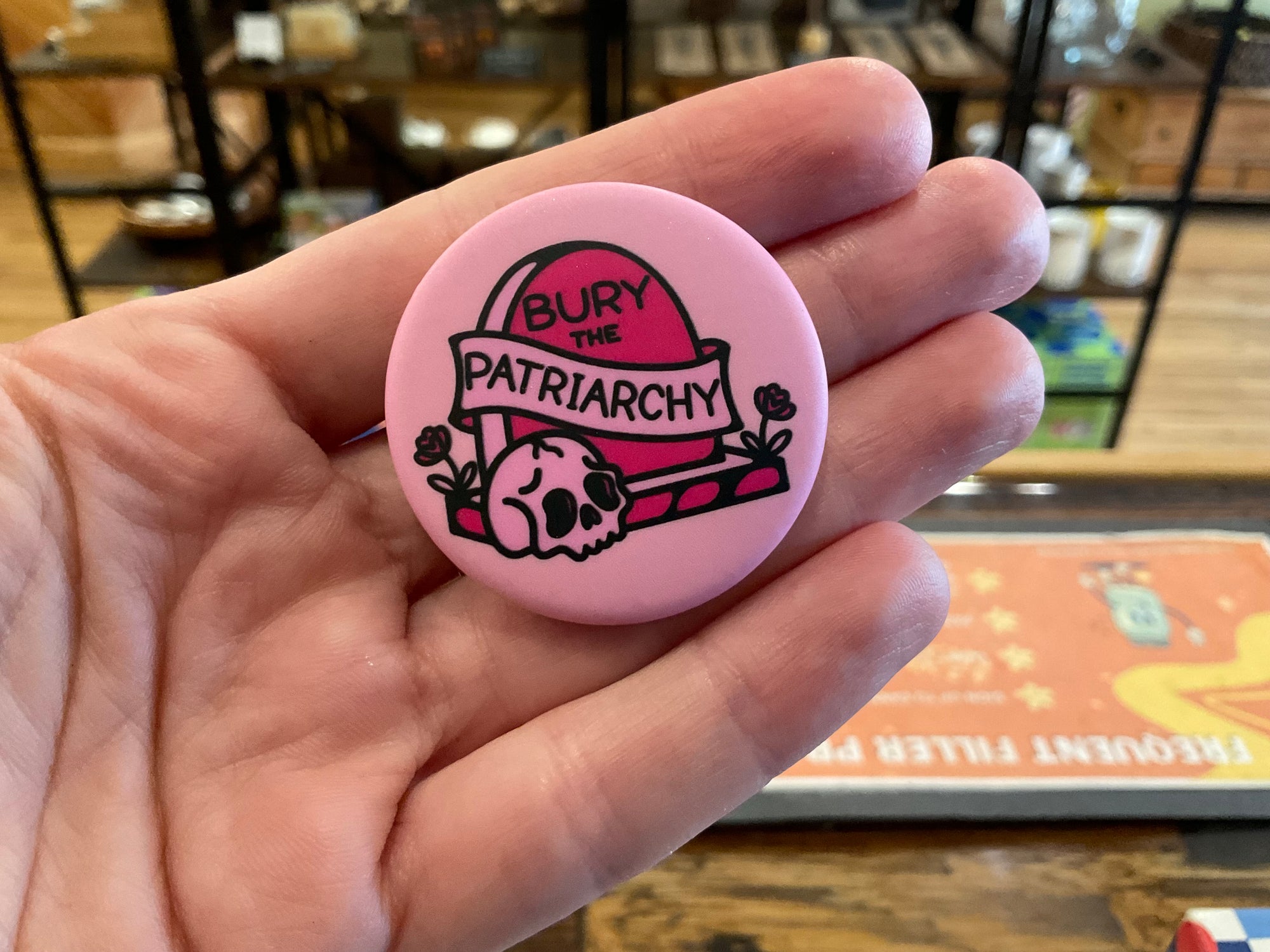 Mourning Breath Button Pin