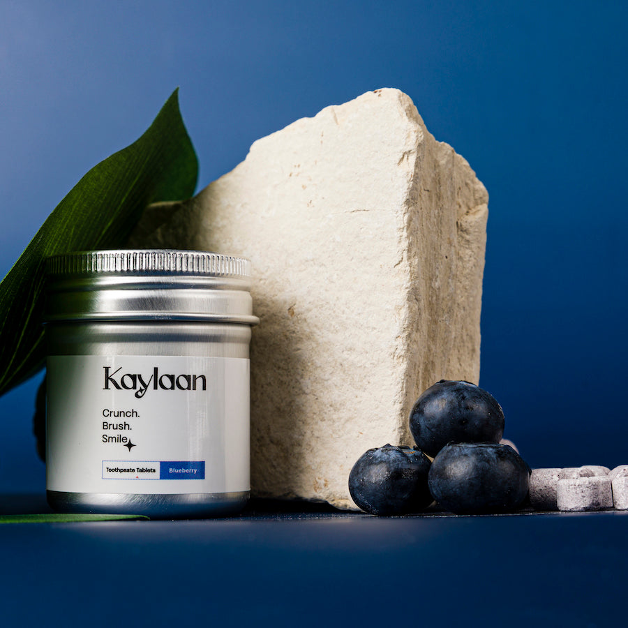 Blueberry Toothpaste Tablets with Fluoride - Off the Bottle Refill Shop
