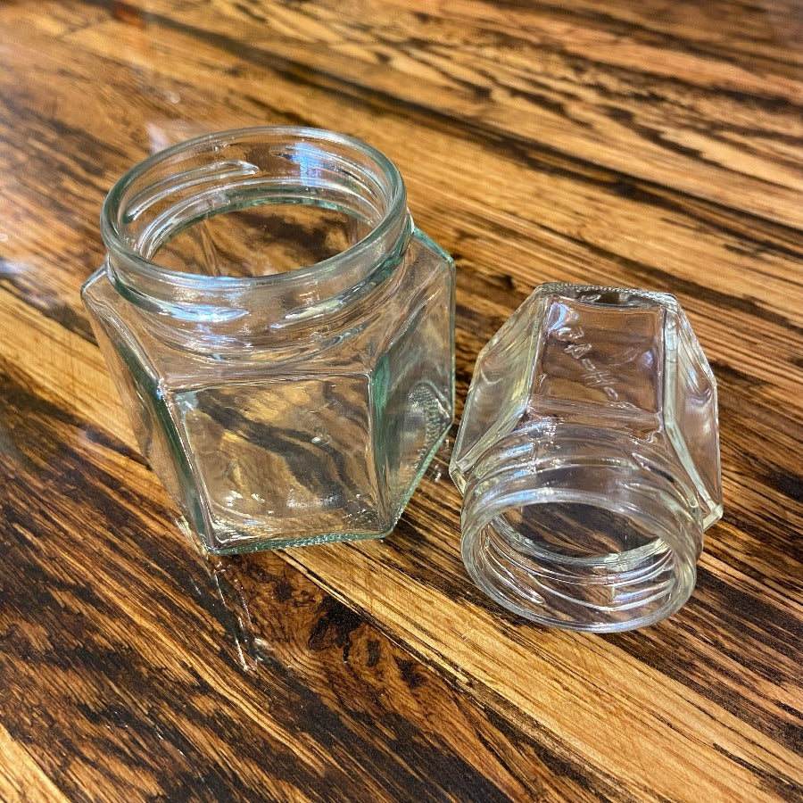 Hexagon Glass Jars
