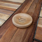 Bamboo Soap Dish, round - Off the Bottle Refill Shop