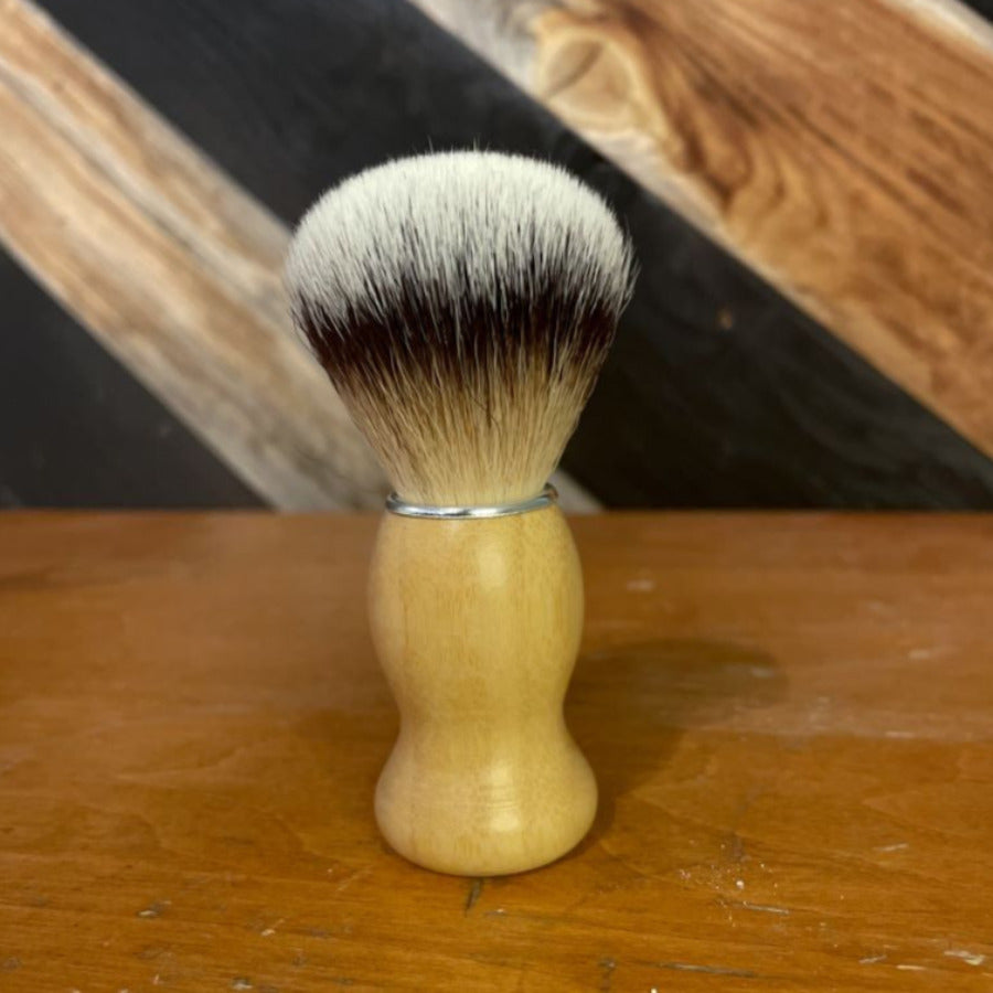Shaving Brush, beech wood & nylon (vegan) - Off the Bottle Refill Shop