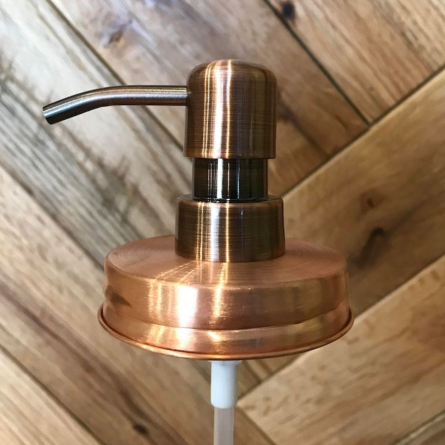 Soap & Lotion Pump - Copper - Mason Jar Top - Off the Bottle Refill Shop