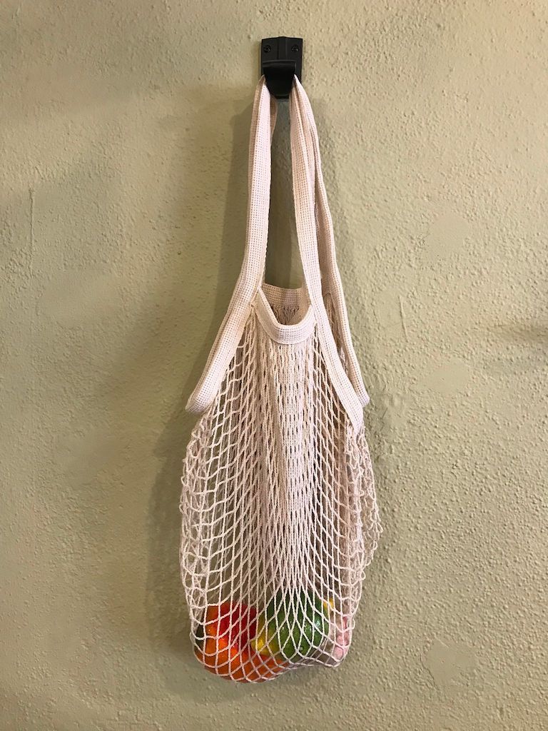 Organic Cotton Mesh Tote Bag, long handle/shoulder - Off the Bottle Refill Shop