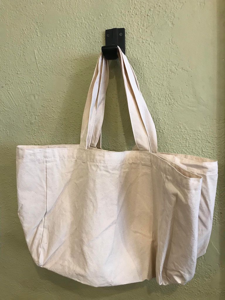 Organic Cotton Shopping Bag/Tote w/pockets - Off the Bottle Refill Shop