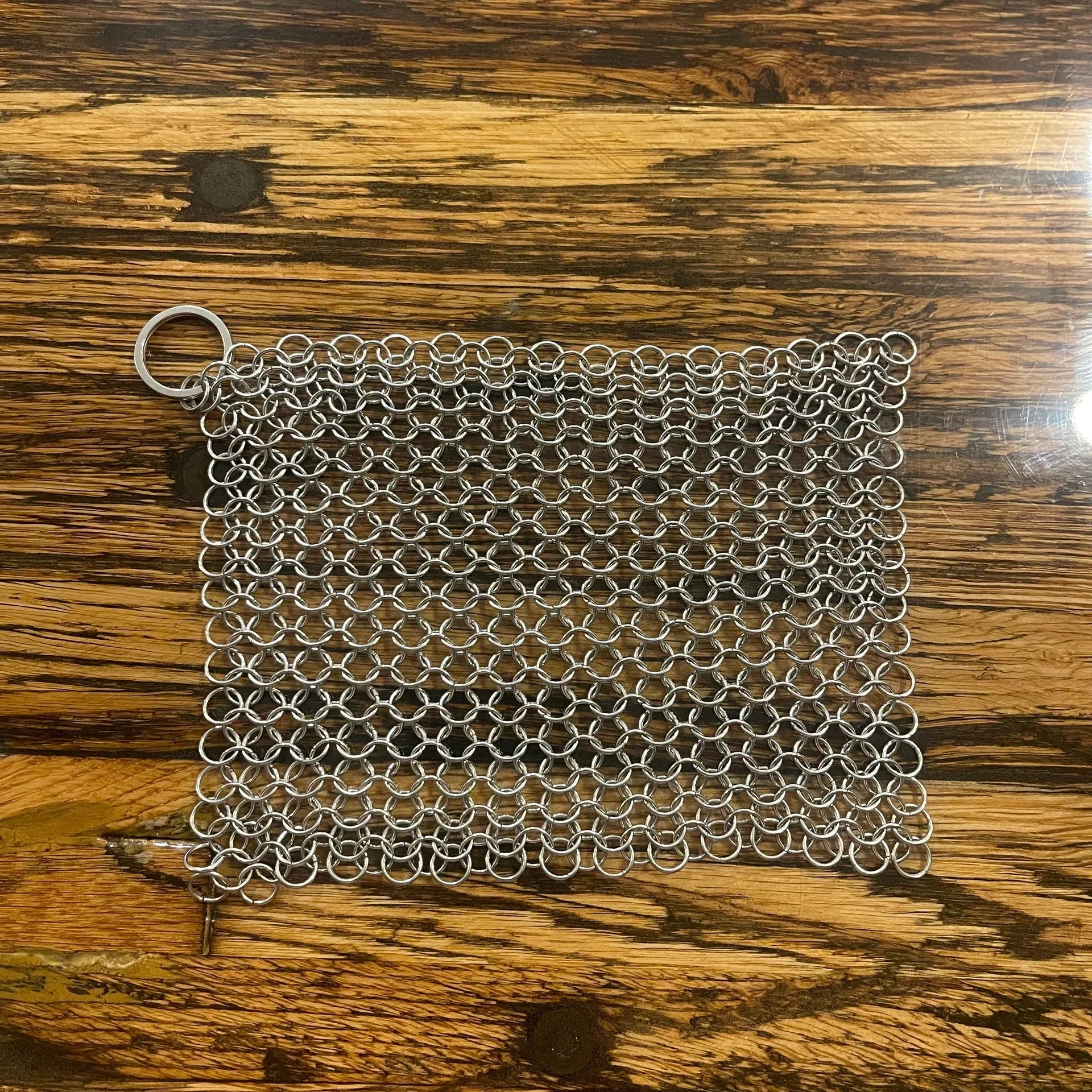 Chain Mail Scrubber for Easy Cast Iron Cleaning