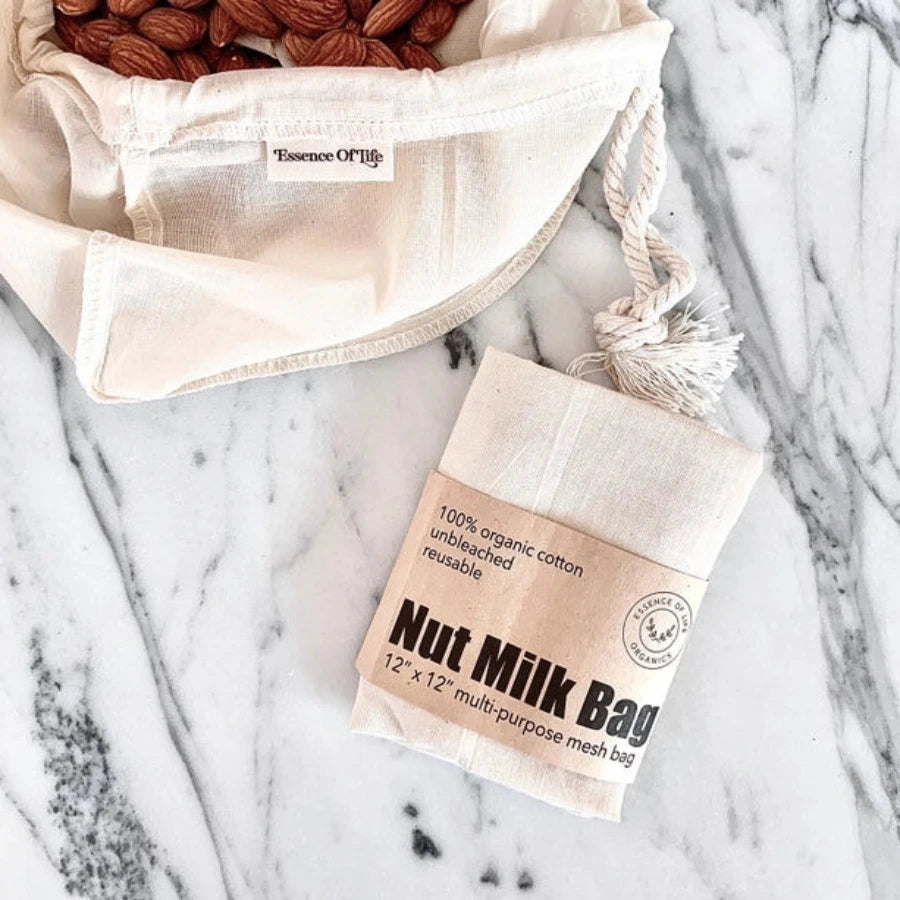 Nut Milk Bag - 100% cotton - Off the Bottle Refill Shop