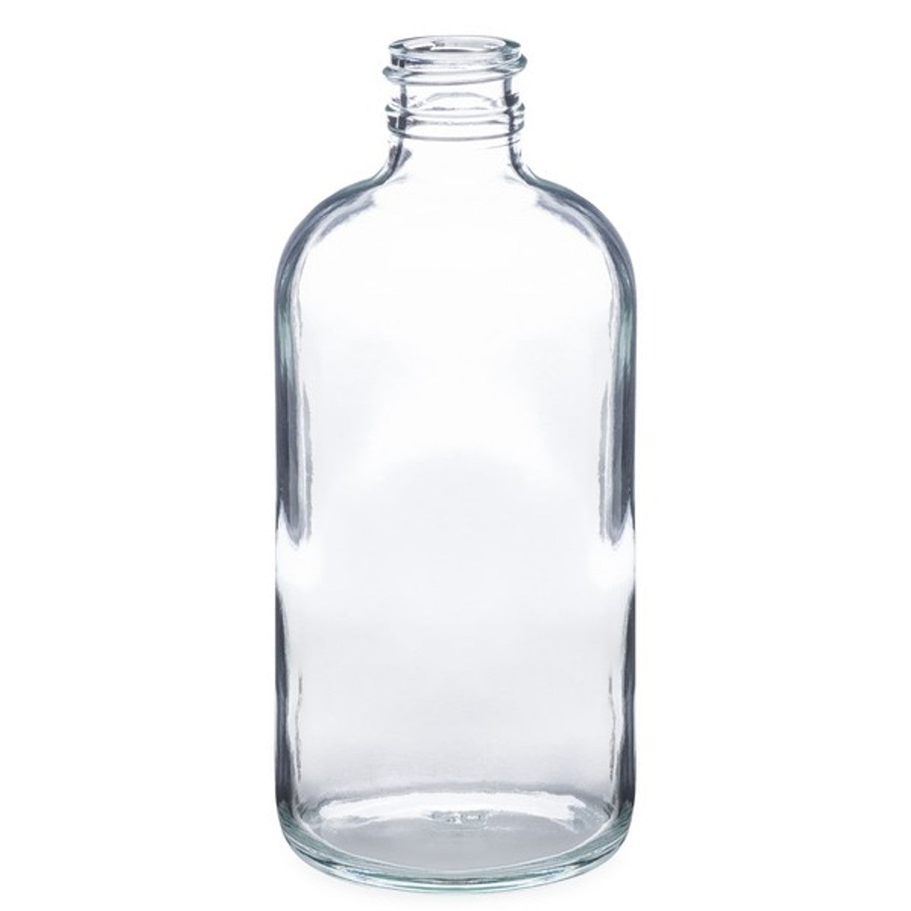 Clear Glass Boston Bottles - 16, 8, 2 oz