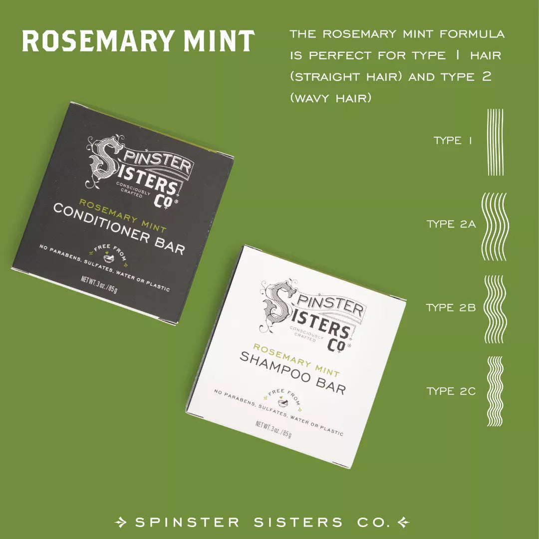 Rosemary Mint Shampoo Bar, Spinster Sisters - Off the Bottle Refill Shop