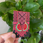 Palestine Watermelon Drop Earrings - Off the Bottle Refill Shop