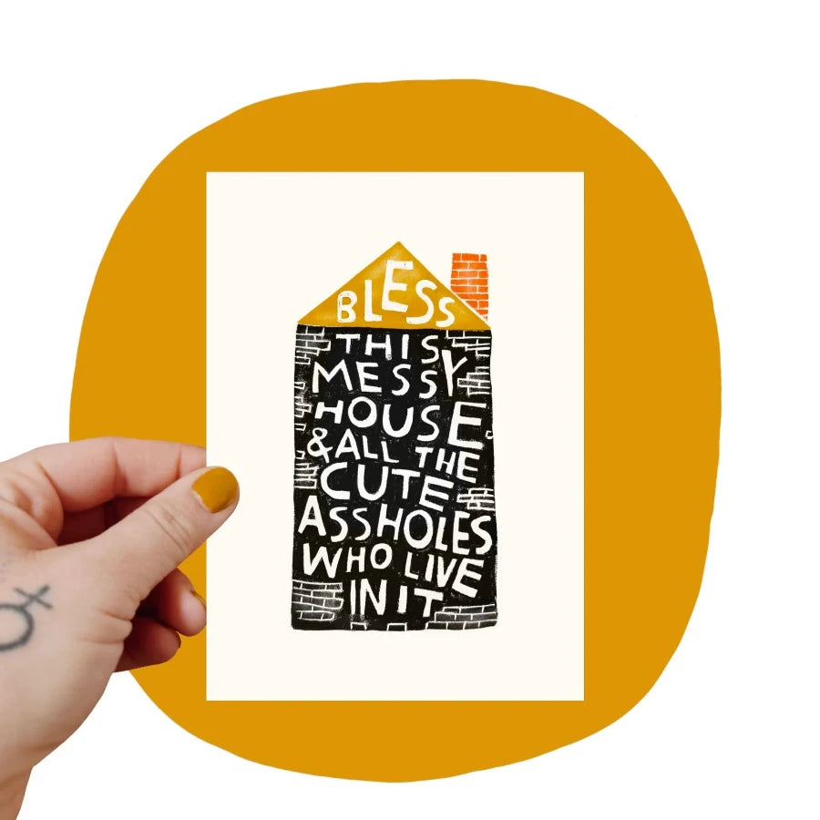 Bless This Messy House — Art Print - Off the Bottle Refill Shop