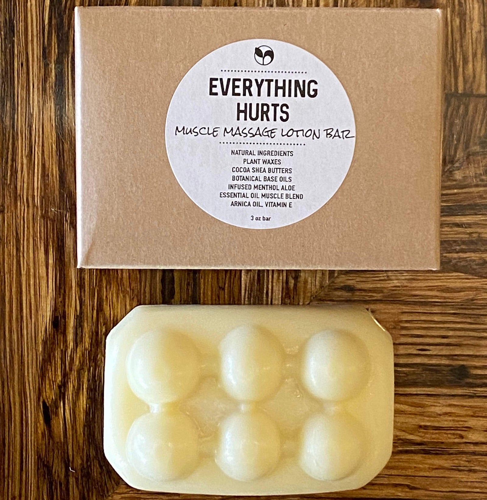 Everything Hurts Muscle Massage Lotion Bar - Off the Bottle Refill Shop