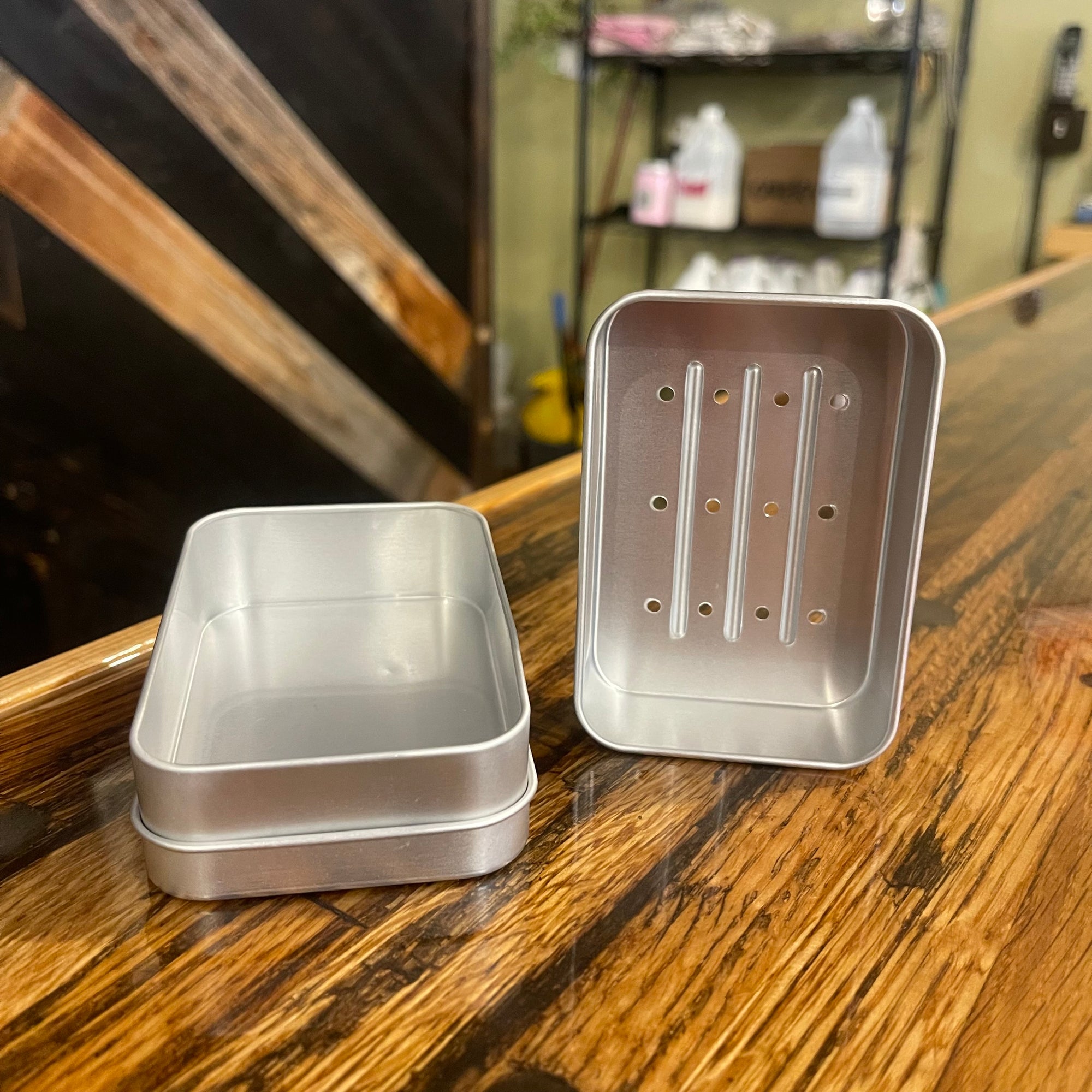 Travel Soap Dish Storage Tin