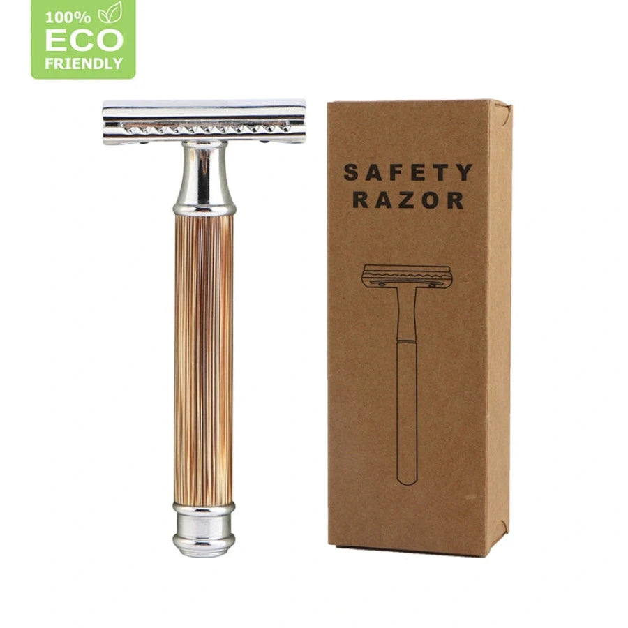 Metal Safety Razor - Wooden Handle