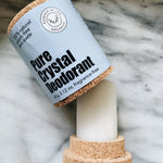 Crystal Deodorant Stick in cork packaging