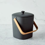 Bamboozle countertop composter in assorted colors with bamboo lid and compost bin for eco-friendly kitchen waste recycling