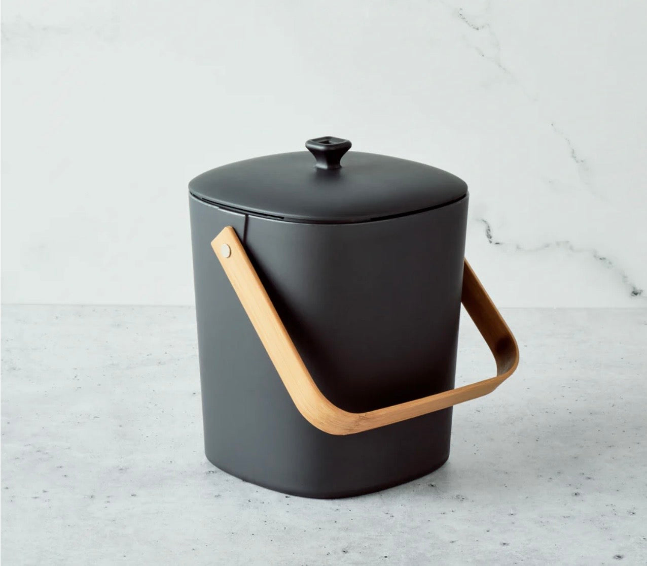 Bamboozle countertop composter in assorted colors with bamboo lid and compost bin for eco-friendly kitchen waste recycling