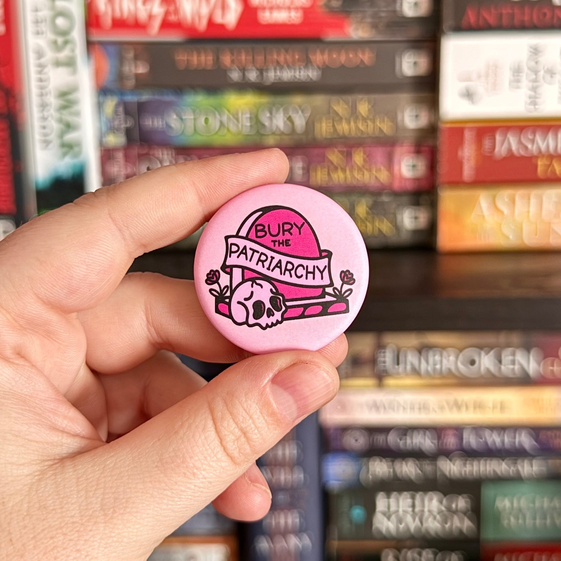 Mourning Breath Button Pin
