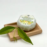 Rainwater Botanicals nourishing solid shampoo bar for zero-waste hair care, shown in eco-friendly packaging.