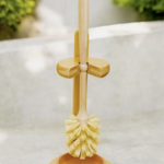 Bamboo Toilet Brush & Stand Set