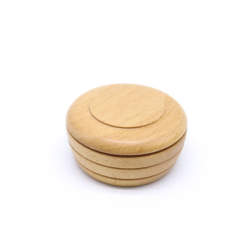 OTB Refills 6 oz wood shave bowl with smooth, polished surface, ideal for traditional wet shaving and lathering.