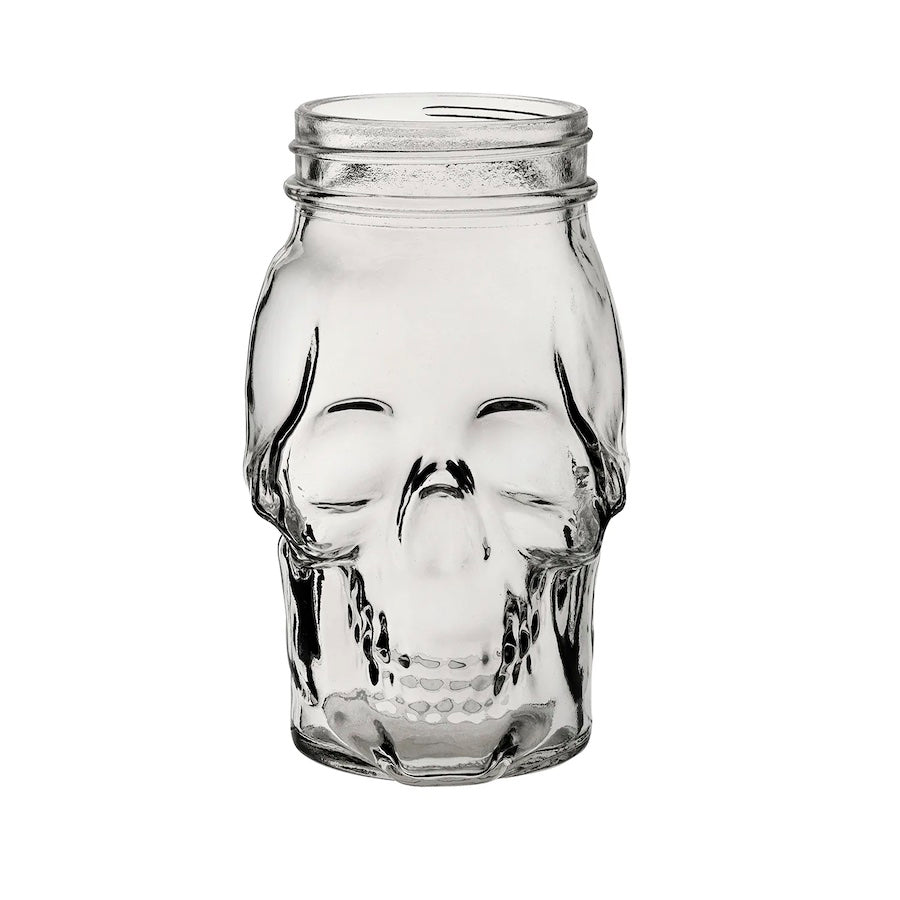 Skull Mason Jar - 16 oz Glass - Off the Bottle Refill Shop