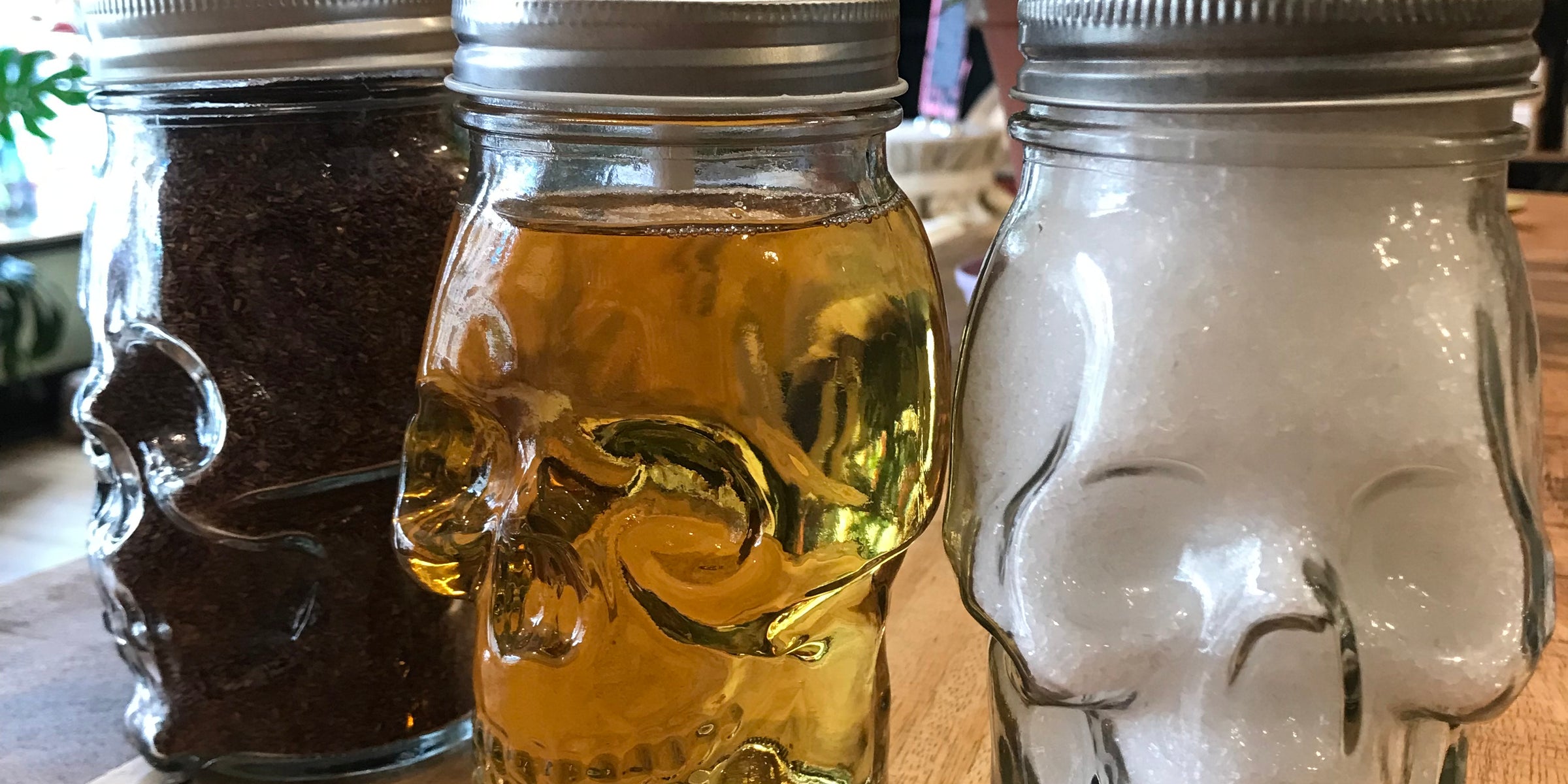 Skull Mason Jar - 16 oz Glass - Off the Bottle Refill Shop