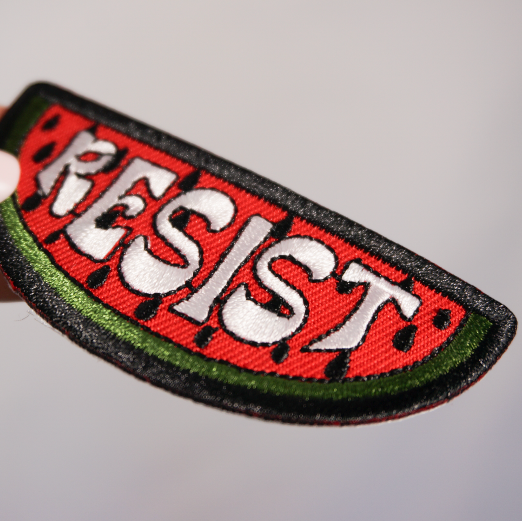 Resist Watermelon Patch – Iron-On Embroidered - Off the Bottle Refill Shop