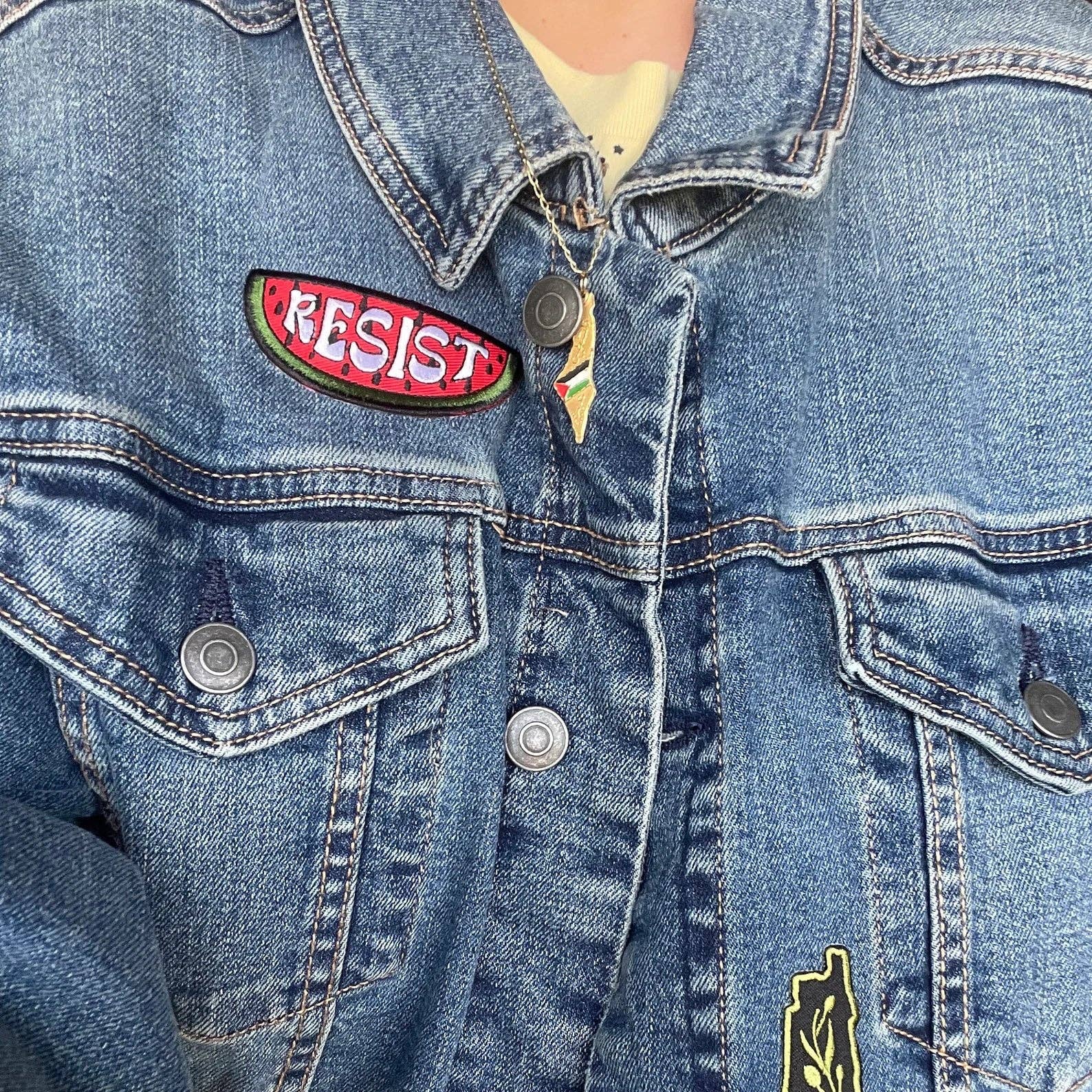 Resist Watermelon Patch – Iron-On Embroidered - Off the Bottle Refill Shop