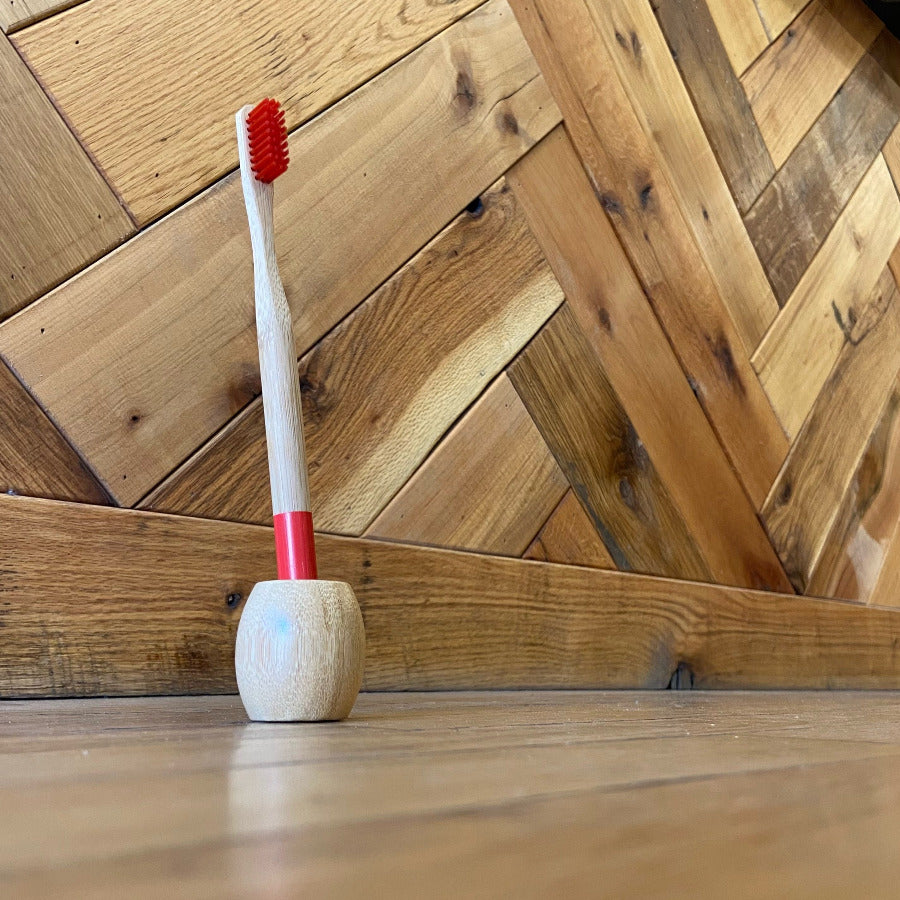 Bamboo Toothbrush Stand