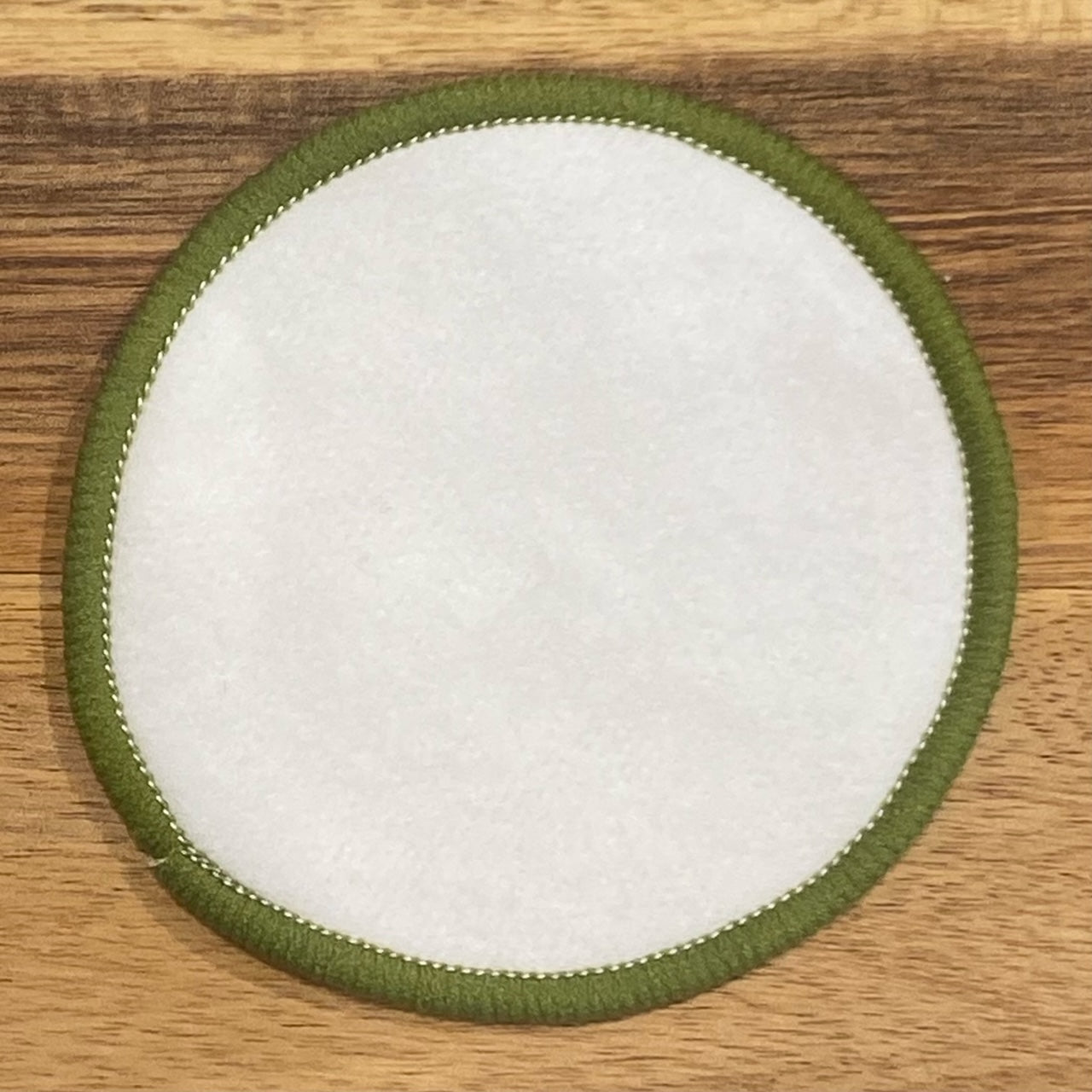 Reusable Makeup Pad Remover - Cotton - White/Green - Off the Bottle Refill Shop