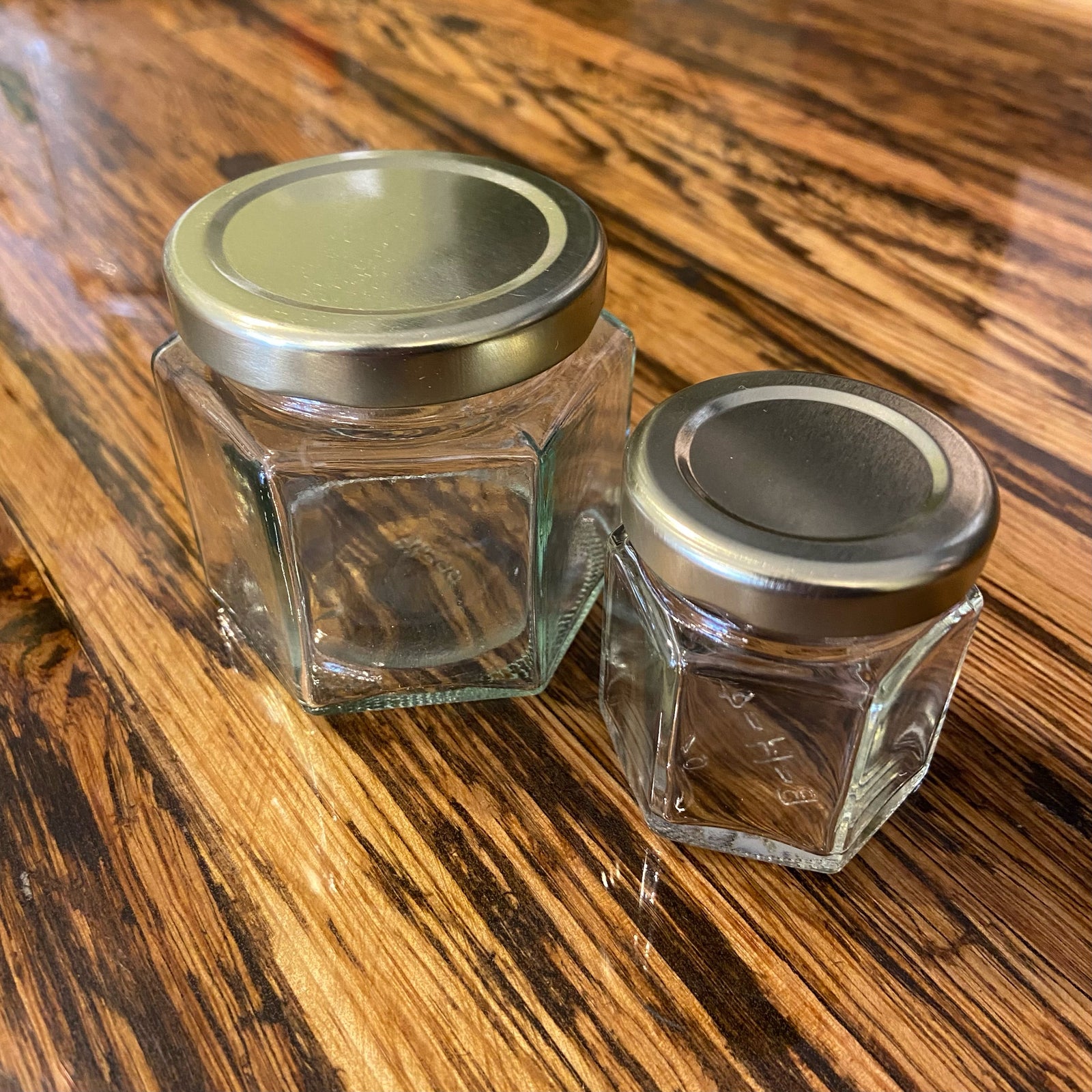 Hexagon Glass Jars