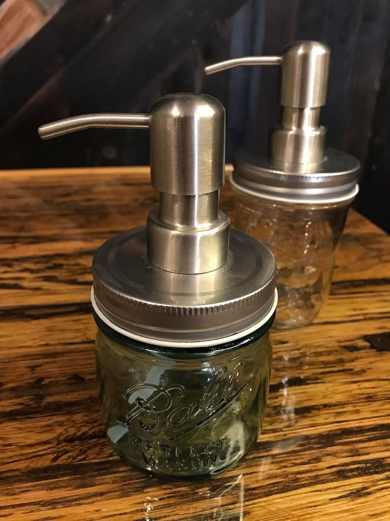 American Metalcraft Stainless Steel Mason Jar Lid with Pump - Off the Bottle Refill Shop