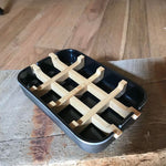 Bamboo Soap Dish, black base - Off the Bottle Refill Shop